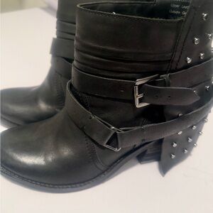 Studded Black Ankle Boots